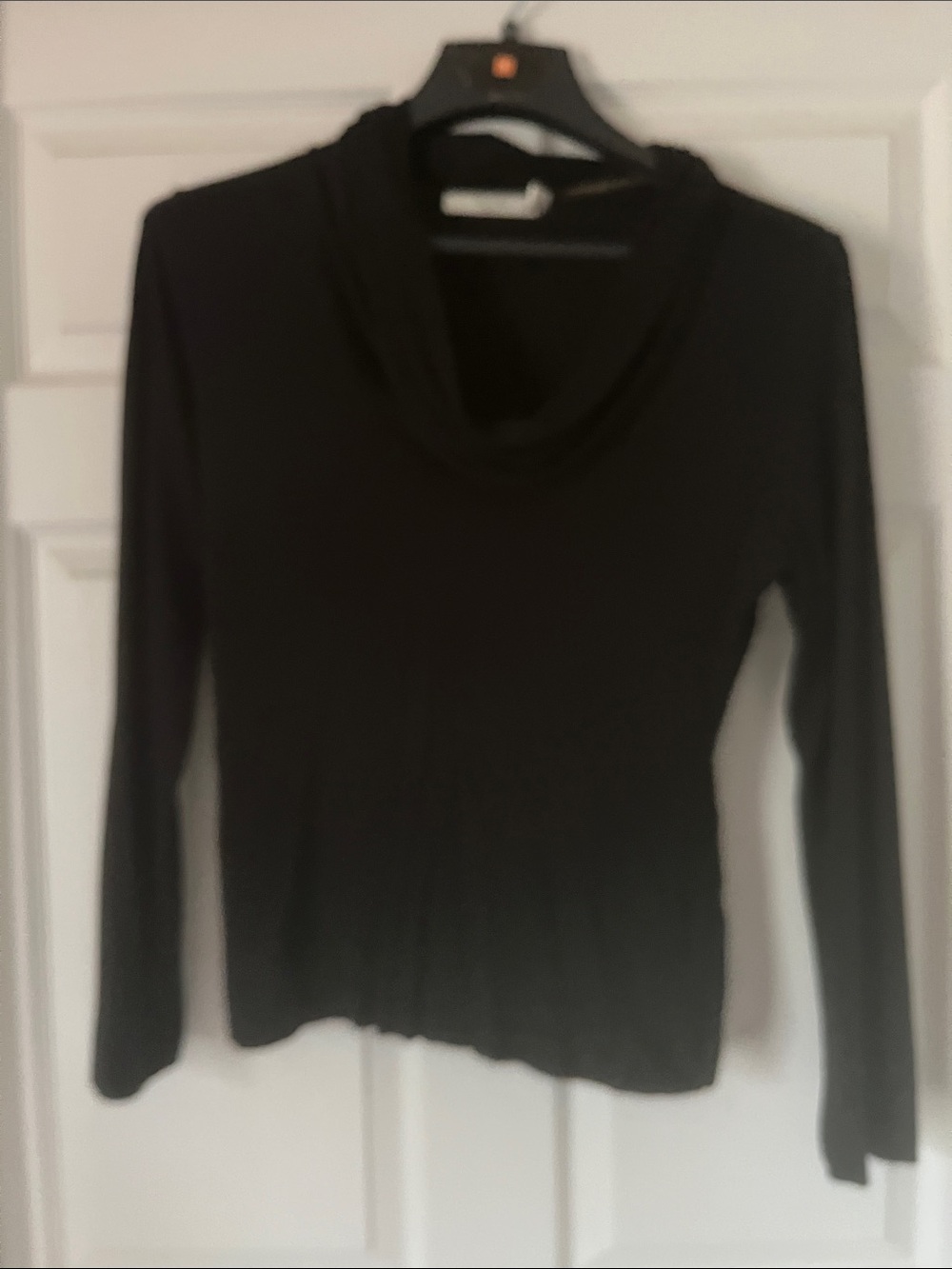 Old Navy Black Long-Sleeve Cowl Neck Shirt